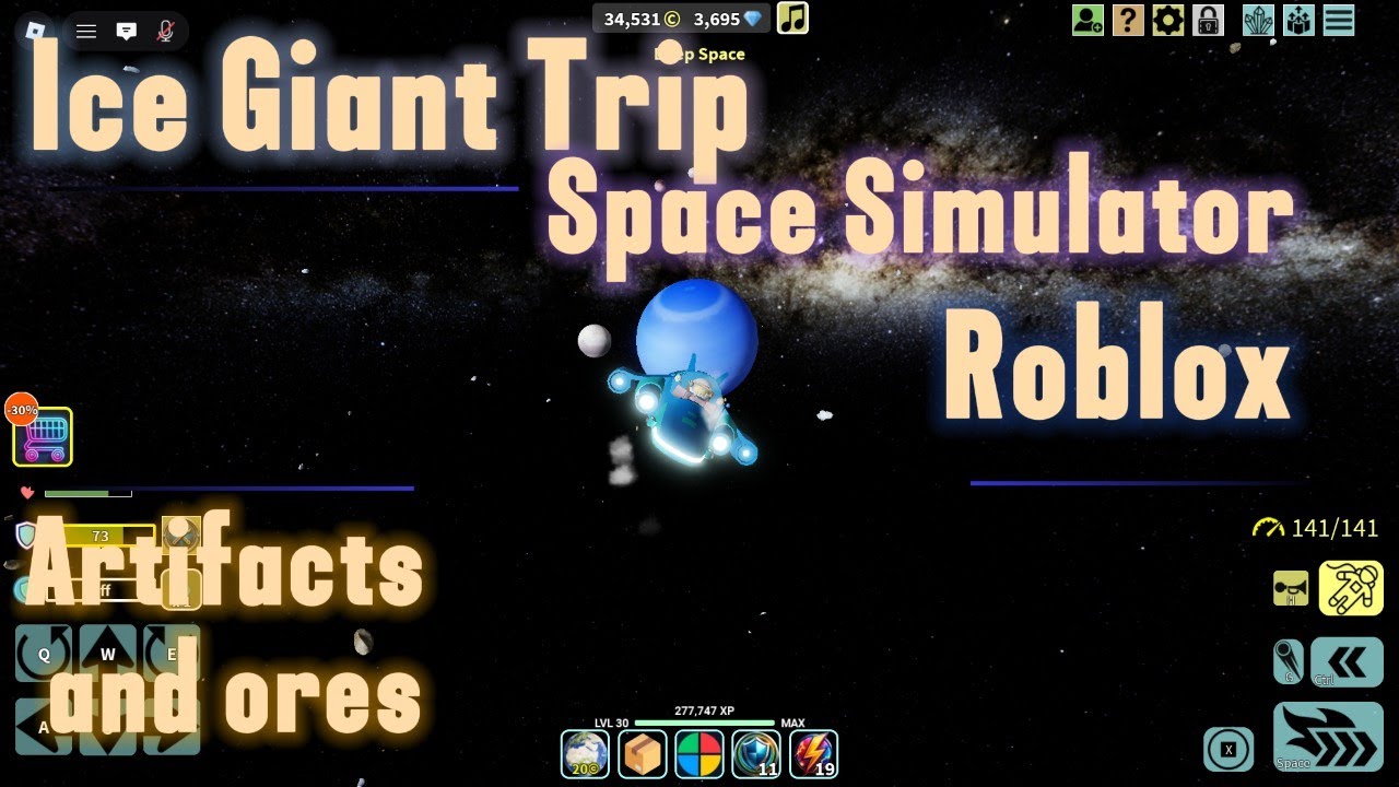 Ice Giant Trip in the Space Simulator Roblox