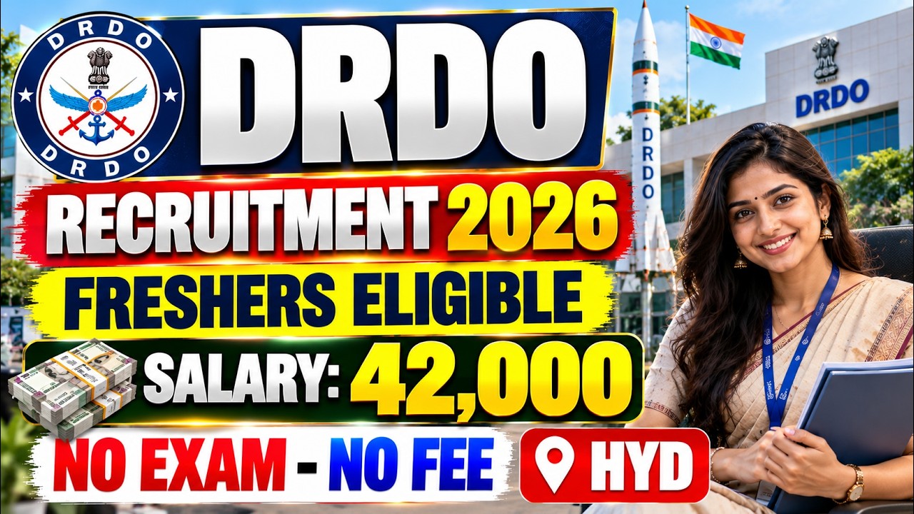 🚨 DRDO కొత్త నోటిఫికేషన్ | Exam లేకుండా Selection | Latest Govt Jobs | DRDO DYSL Recruitment 2026