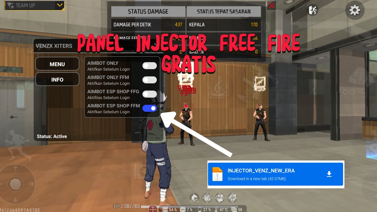 PANEL INJECTOW FF AUTO HS GRATIS!!!#regedit#injector#panelfreefire