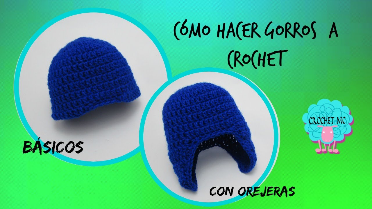 Tutorial gorro básico a crochet en todas las tallas