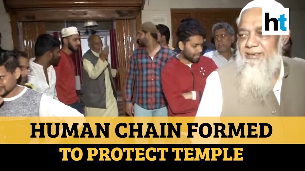 Chand Bagh locals form human chain to protect temple amid Delhi violence