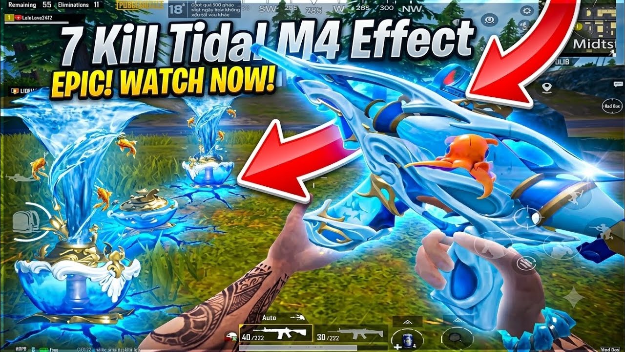 TIDAL M4 EFFECT AND SWITCH FIRE ANIMATION 😱🤯 | TIDAL M4 RETURN | NARUTO MODE UPDATE 4.5 GAMEPLAY BGM