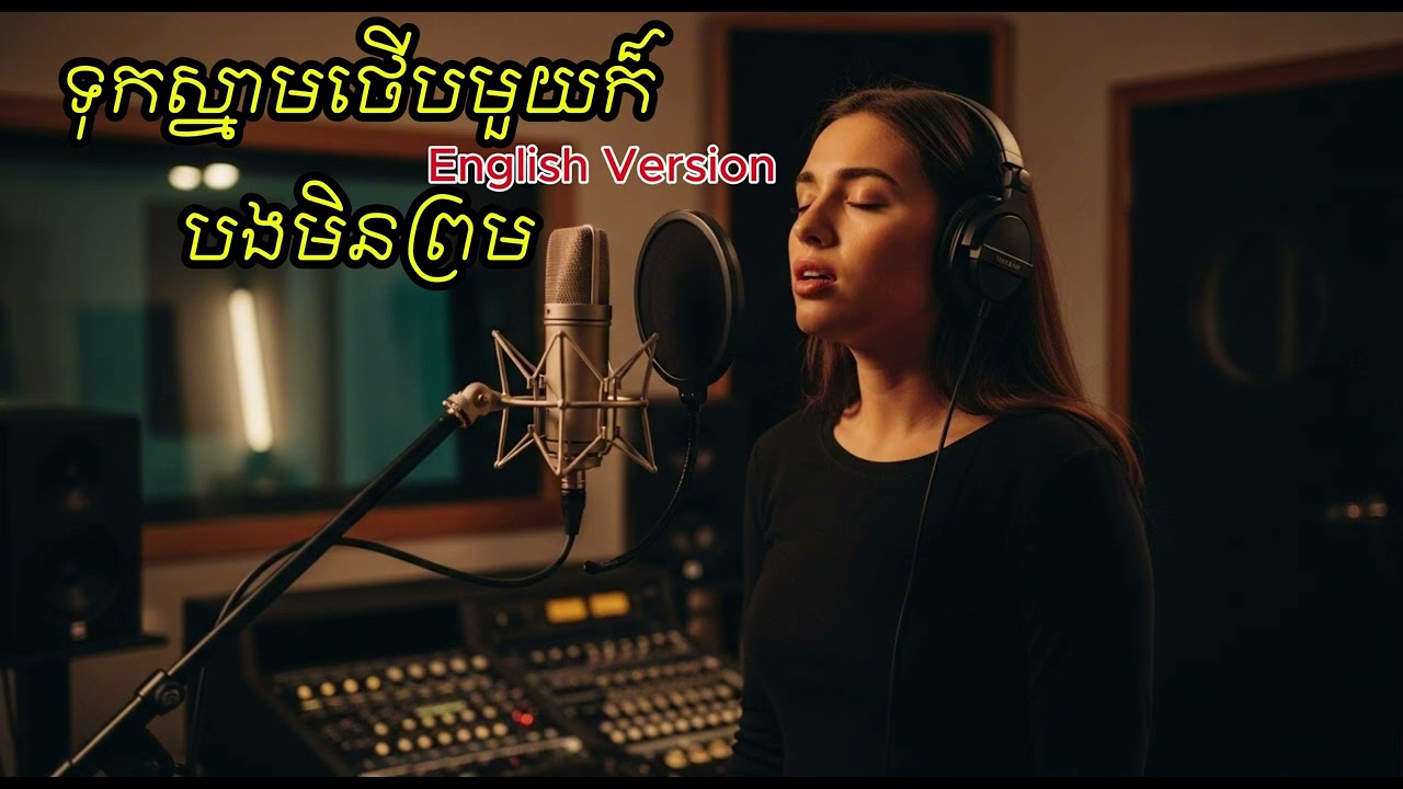 ទុកស្នាមថើបមួយក៏បងមិនព្រម - ឱក សុគន្ធកញ្ញា | Aok Sokunkanha | Cover Song in English (Cover Lyric)