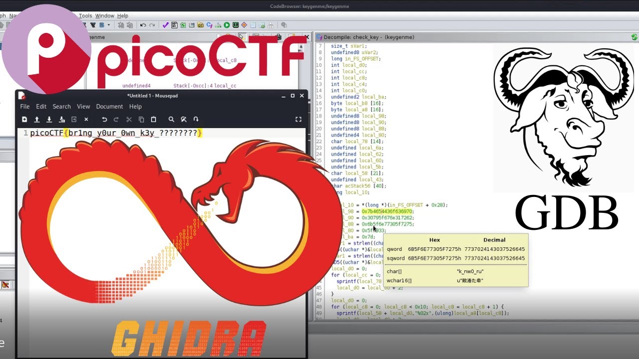 Reverse Engineering w/GDB and Ghidra! | picoCTF 2022 #08 