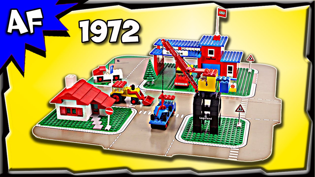 Vintage Lego 1972: Legoland Town Center Set with Roadways #355 Stop Motion Build Review