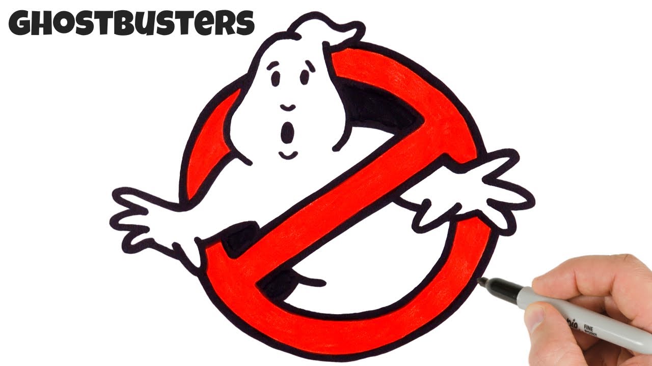 How to Draw Ghostbusters Logo Easy