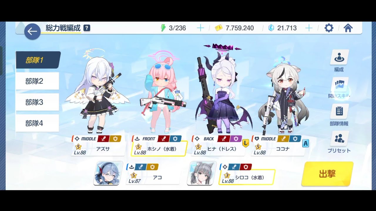 Clear Raid Hieronymus Indoor Insane 1 Phase ブルアカ With Hina Dress