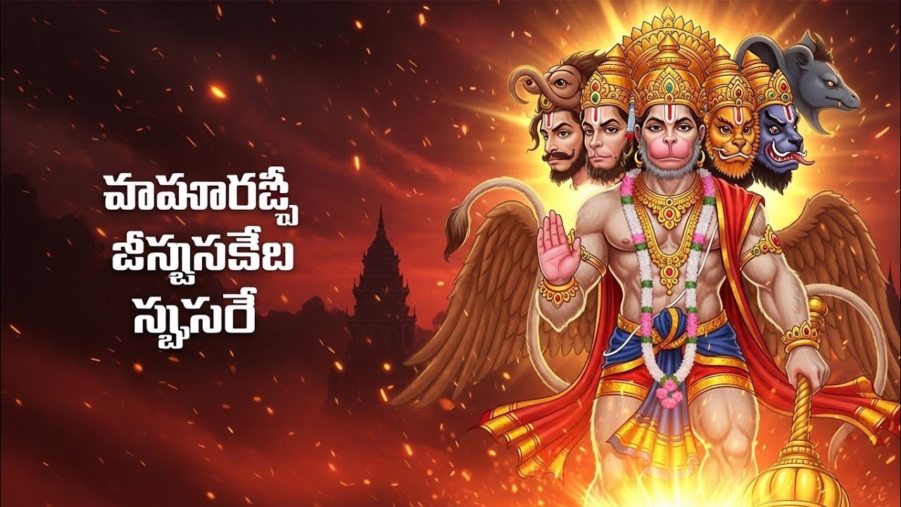పంచముఖ హనుమాన్ మహిమ 🔥 Powerful Telugu Bhakti Song | Ram Bhakta Hanuman