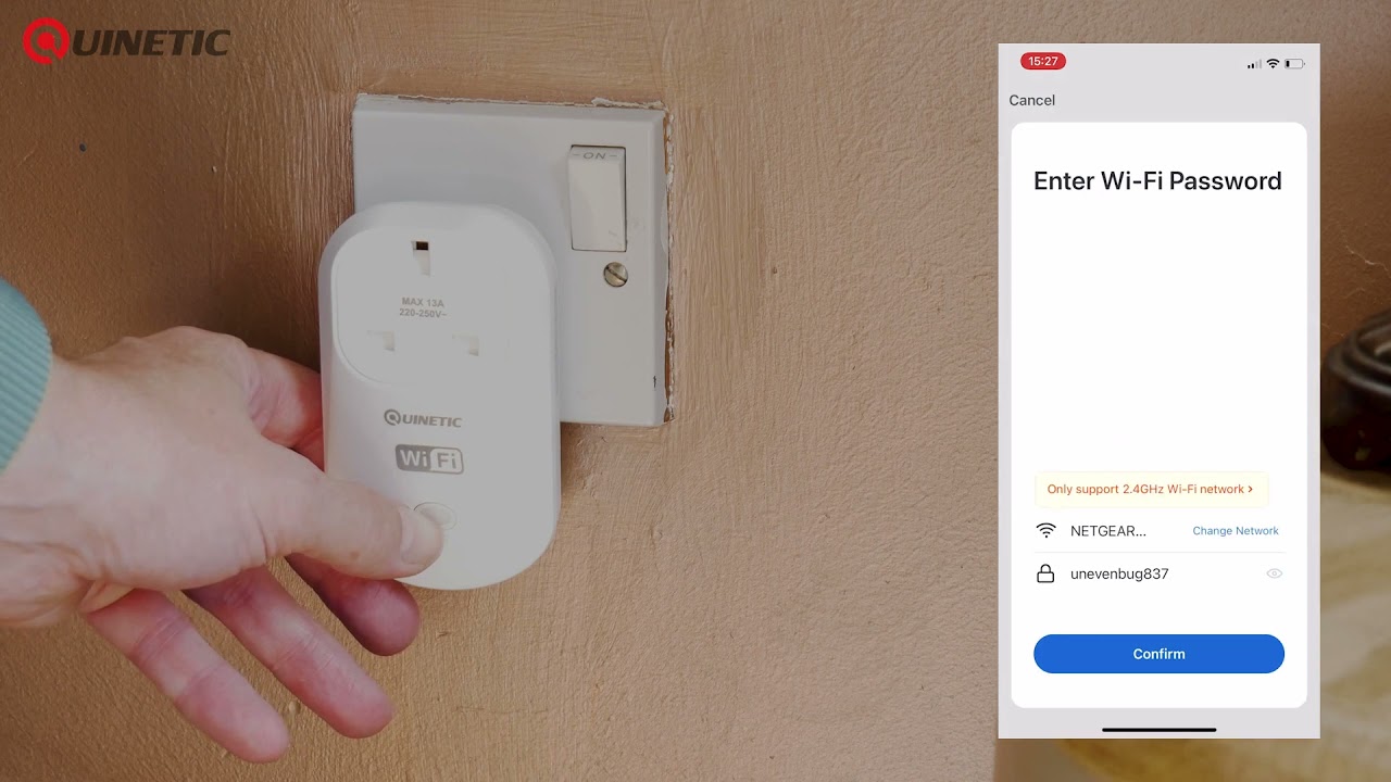 Quinetic QUAW10 &ndash;&nbsp;Wifi 13 Amp Socket Adaptor Receiver
