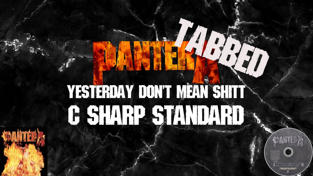 Pantera -Yesterday Dont Mean Shit (Standard C#)-  MIDI Bass & Drums - Backing Track with TABS.