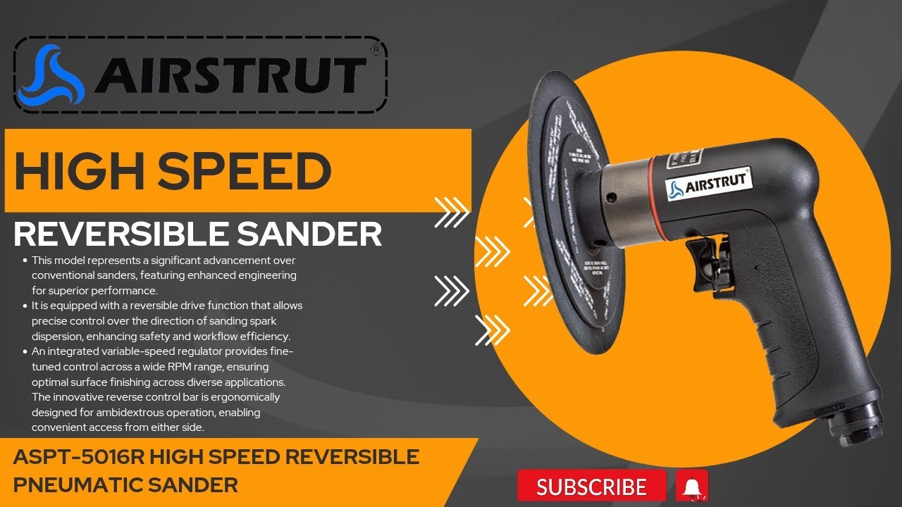 AIRSTRUT High Speed Reversible Air Sander l Model ASPT-5016R