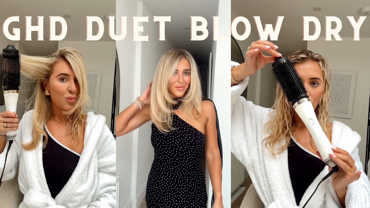 Trying The ghd Duet Blow Dry Brush - How To Use ghd Duet Blow Dry Hot Brush v Dyson Airwrap