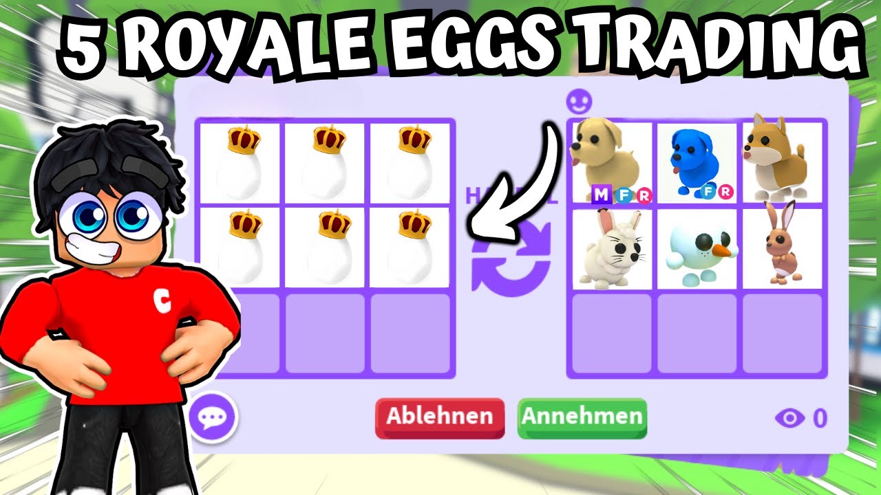 WIR TRADEN 5 ROYALE EGGS in ADOPT ME! Trading Challenge