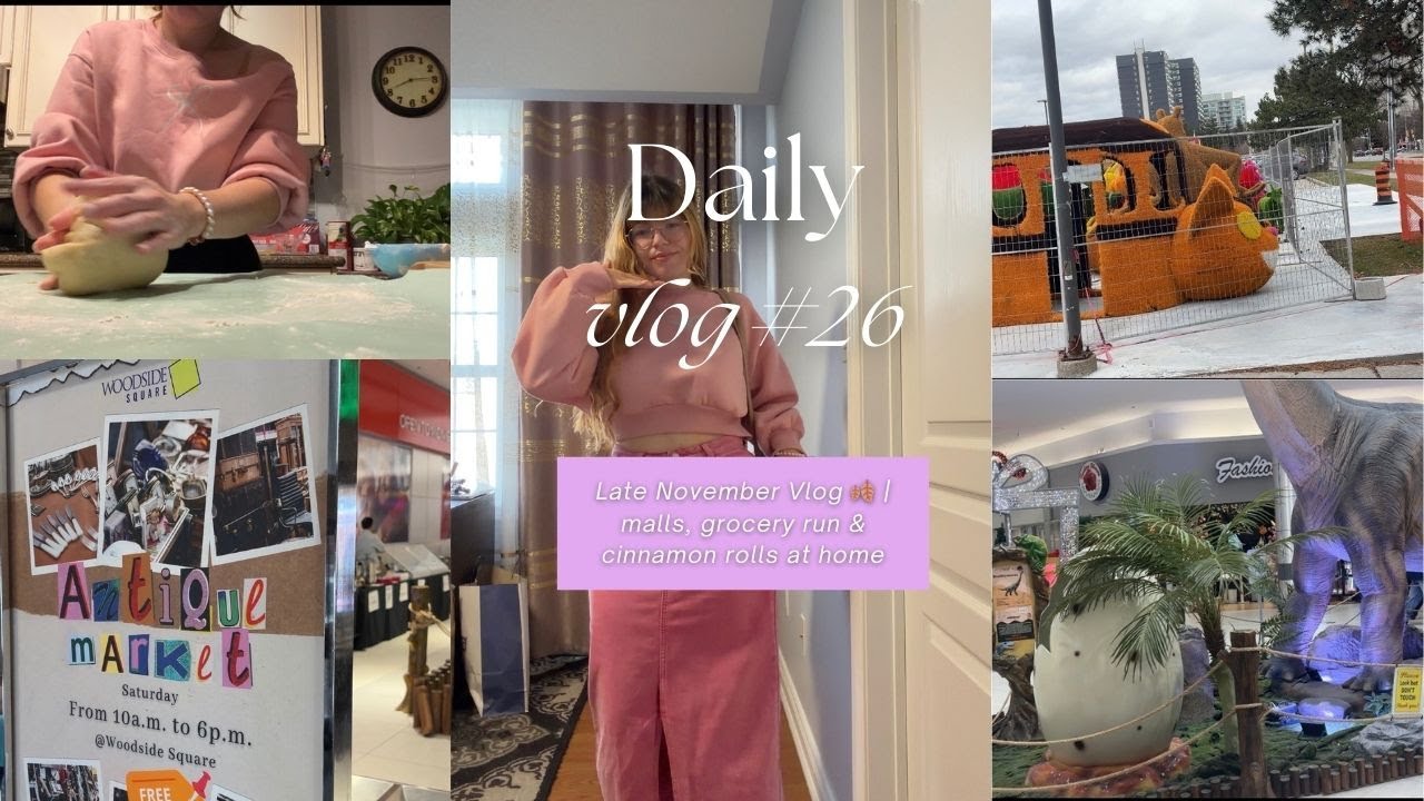 Weekend Vlog 🍂  Mall Day, Grocery Shopping & Baking Cinnamon Rolls
