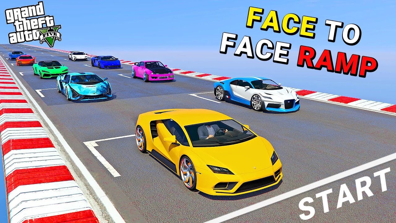 CAR CHANGE FACE TO FACE RAMP CHALLENGE #gta5 #gta #gtaonline #gaming