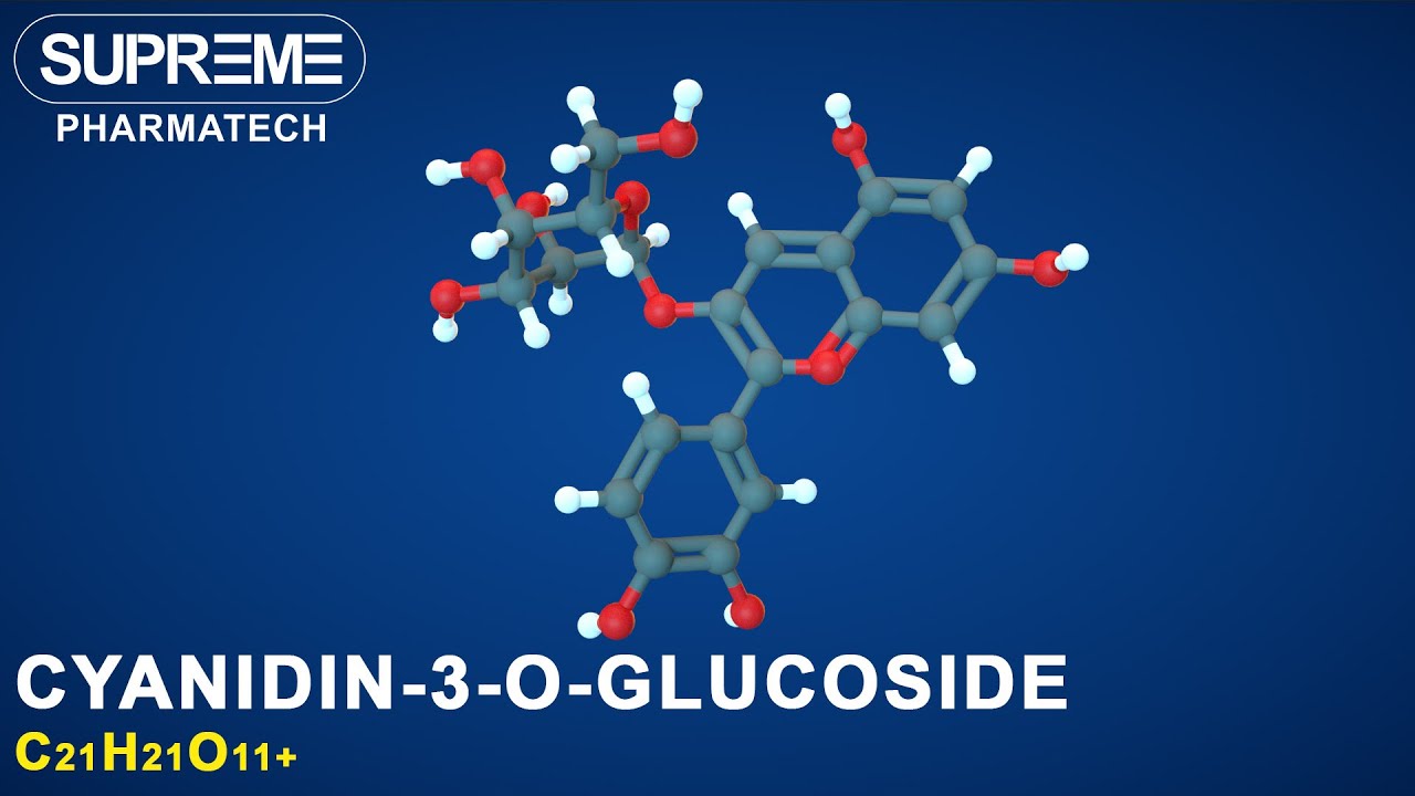 Cyanidin-3-O-glucoside | C21H21O11+ | 3D molecule