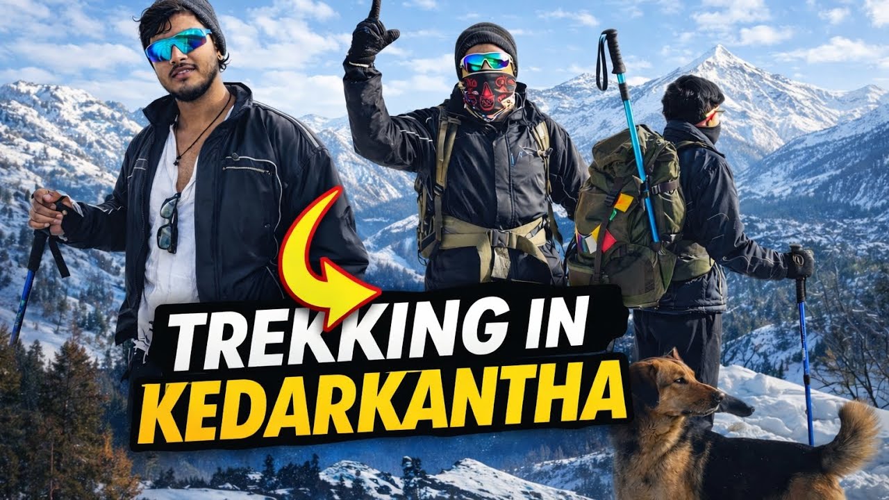 KEDARKANTHA TREK – PART 1 | Journey to Sankari & Snowstorm Survival ❄️🏔️ #nocopyrightmusic #travel 