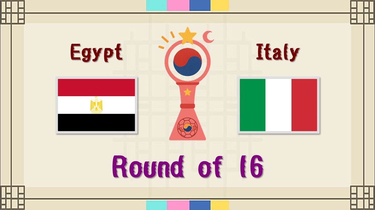 Egypt vs Italy | Round of 16 | 7th World Cup South Korea | PES2021