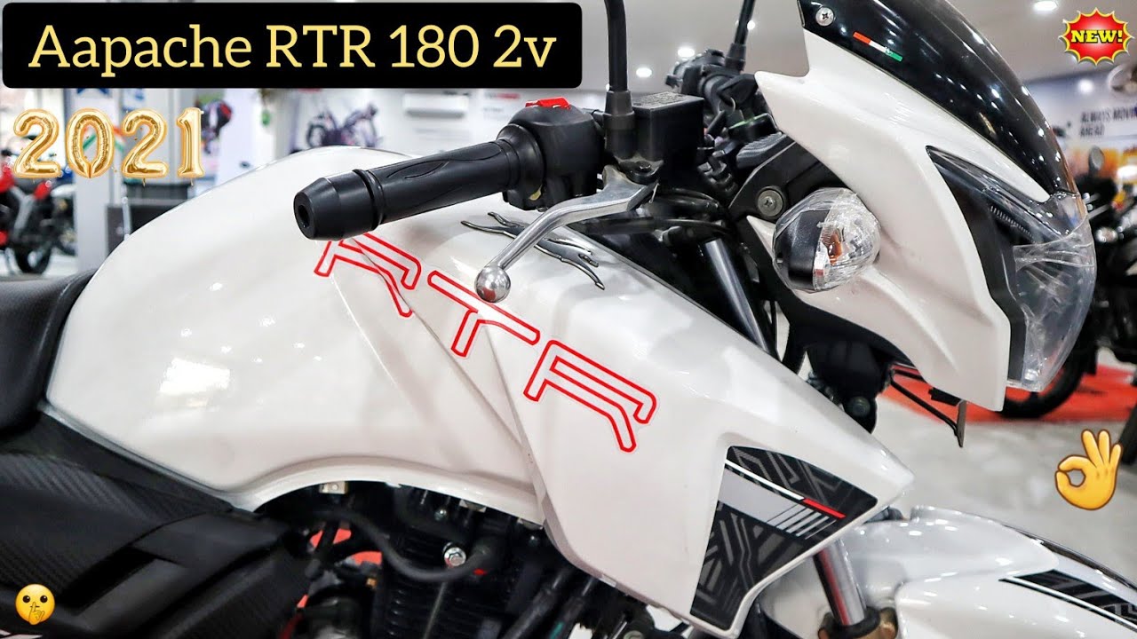 2021 New Apache RTR 180 2v 😱 ( Pearl  White) BS6 With All New Features | Review in Hindi