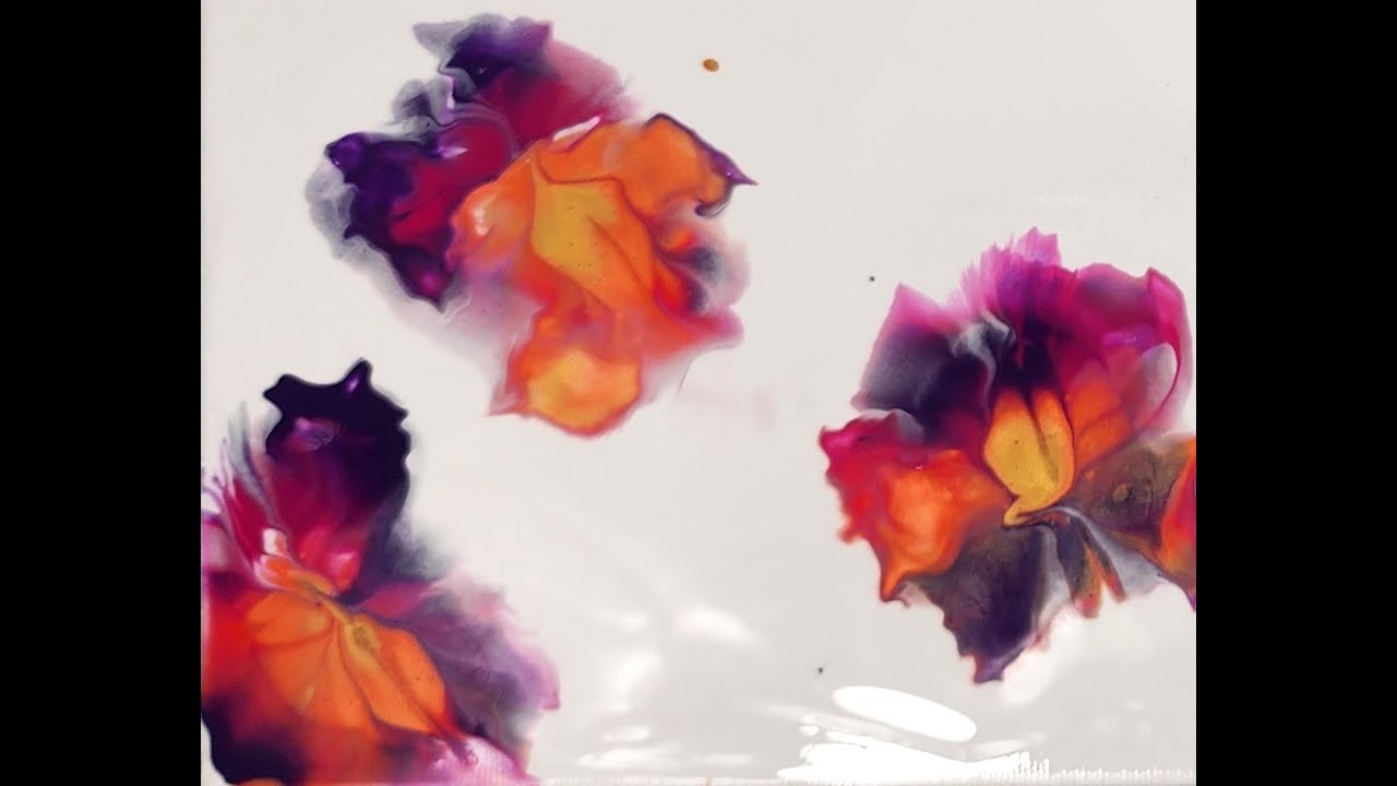 (657) Acrylic Pour Painting Glove Dip Butterflies Diptych!