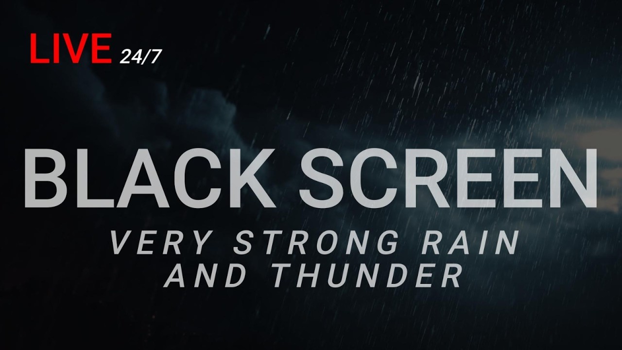 Black Screen Rainstorm for Deep Sleep and Relaxation