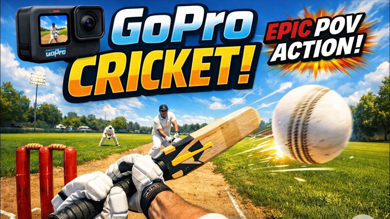 Hero GoPro Batsman POV ! Helmet Camera Cricket View