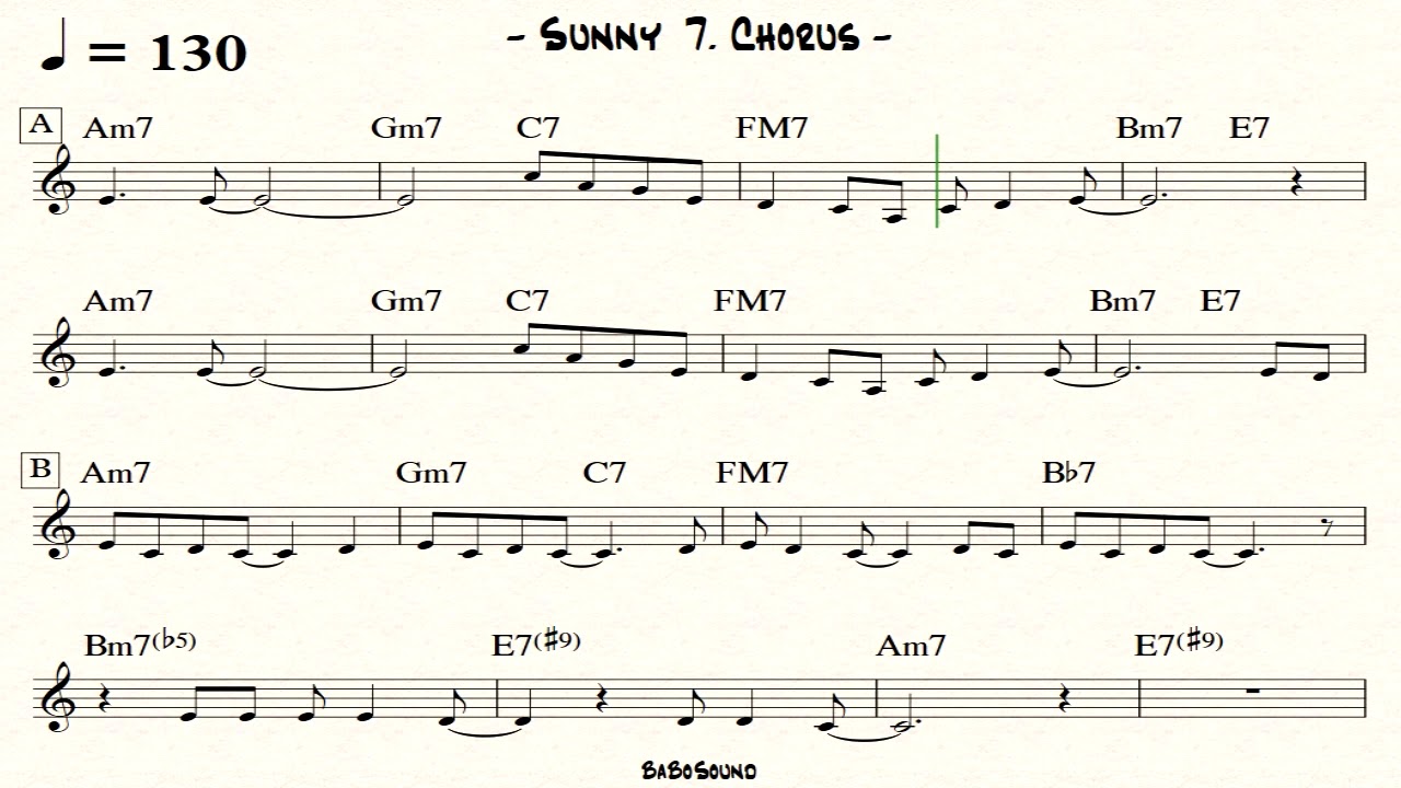 Sunny Backing Track For Drum