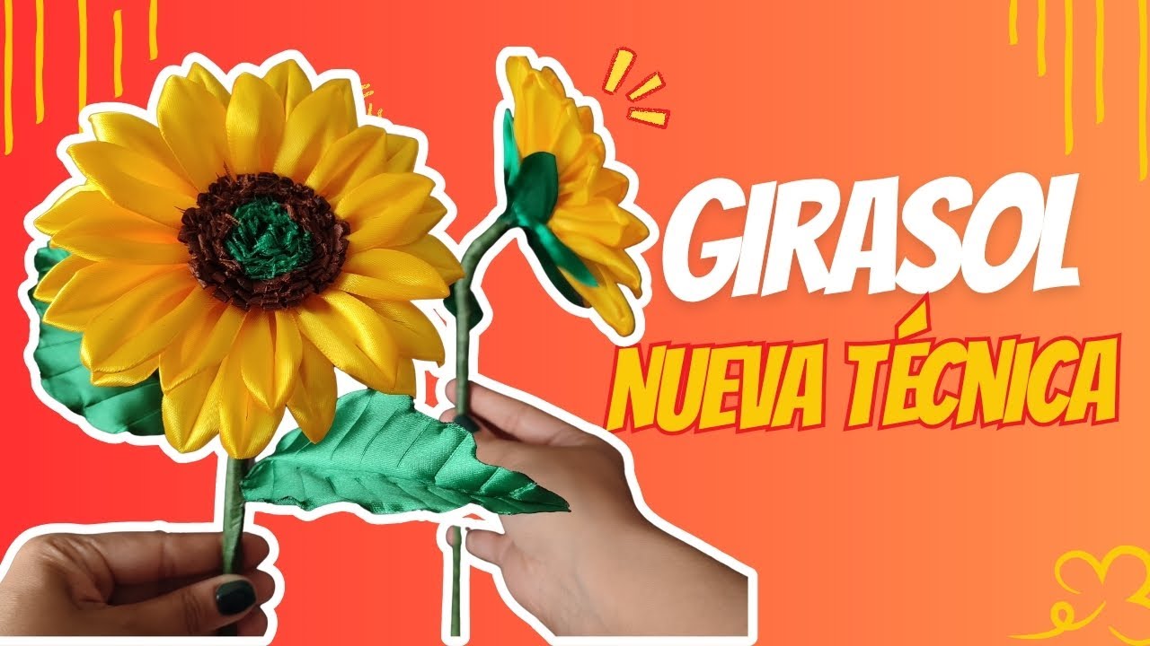 Tutorial | Como hacer un Girasol de Listón | Girasol de listón | Girasol de Cinta
