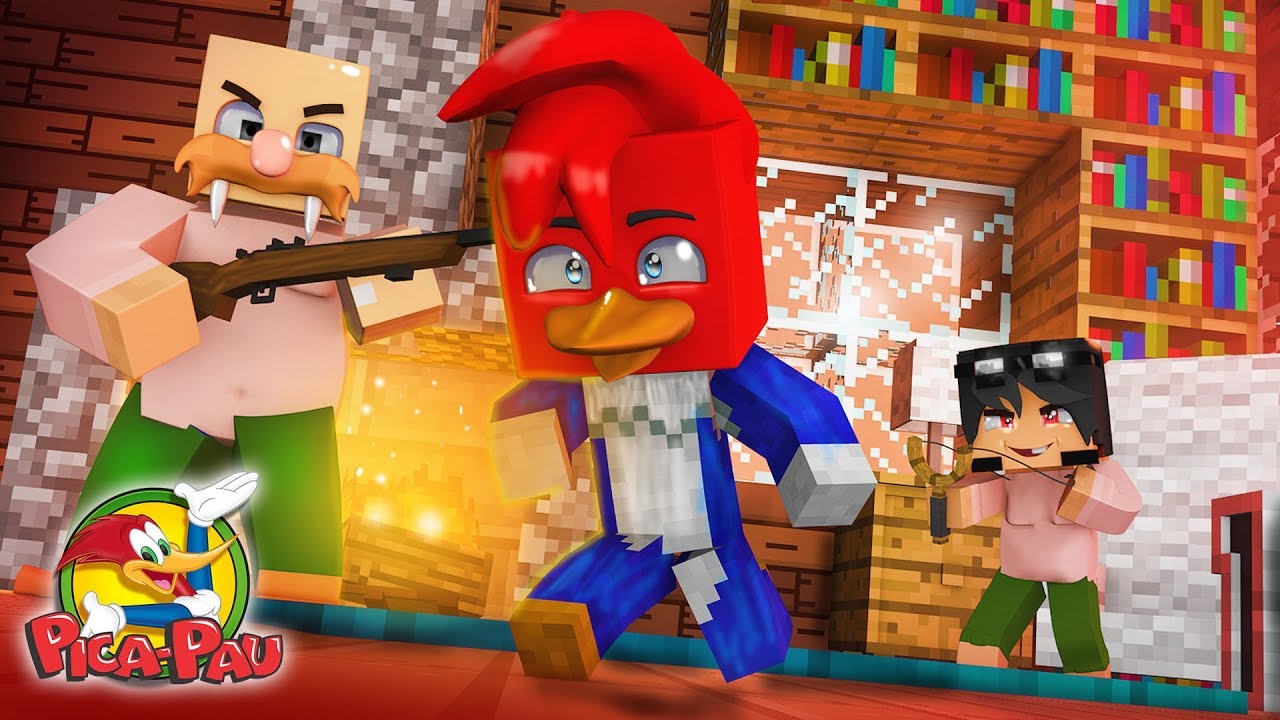 Minecraft Who's Your Family? - O BEBÊ DO LEONCIO VS PICA-PAU ( Woody Woodpecker O Filme )