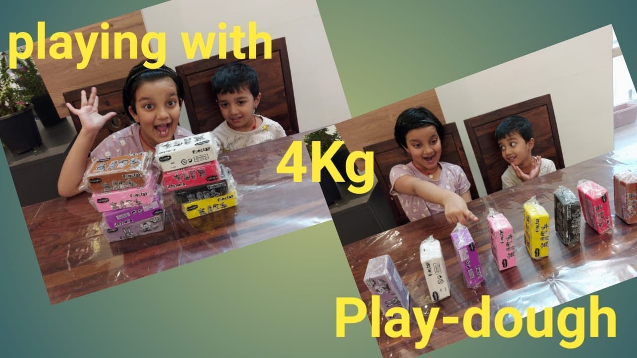 play dough activity||play dough games||double dominoes game||playing with 4kg playdough