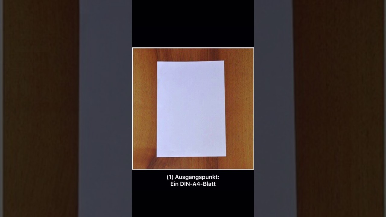 Tischaufsteller aus einem DIN-A4-Blatt