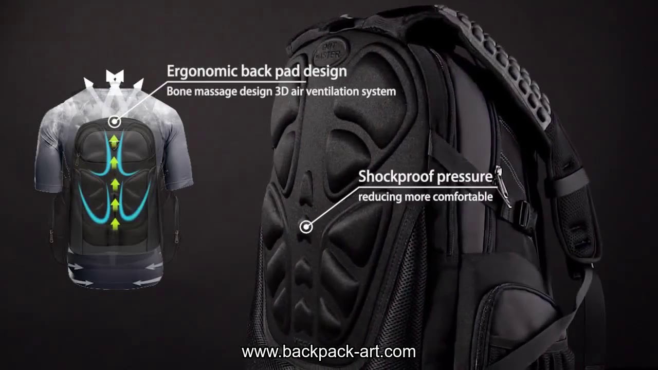 YESO Laptop Backpack Multifunction Rucksack Waterproof Oxford