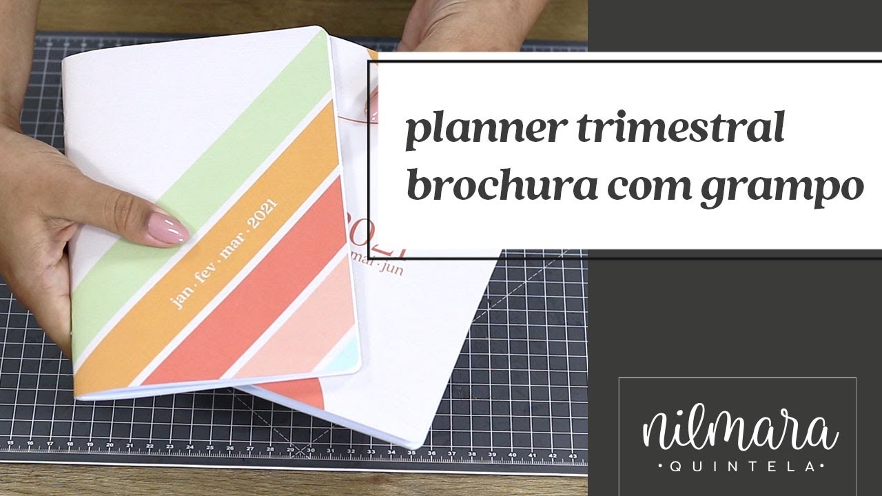 Planner Trimestral Brochura grampeado manualmente