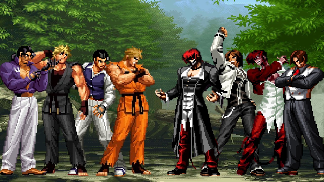 [KOF Mugen] Orochi Iori & Kyo Kusanagi Team vs Ryo Sakazaki & Robert Team