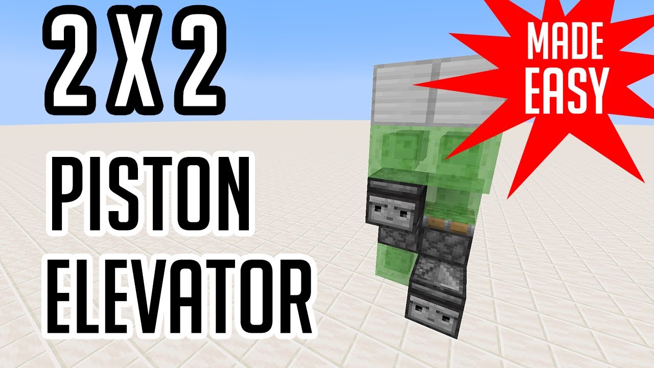 Лифт Minecraft 2x2 — это просто!