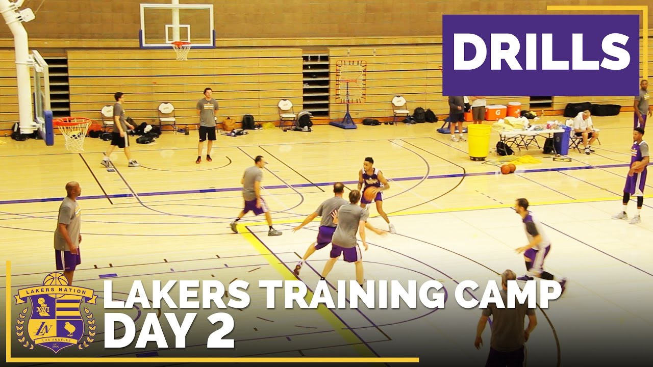 Lakers Training Camp, Day 2: Drills For The Bigs & Guards (Raw Footage)
