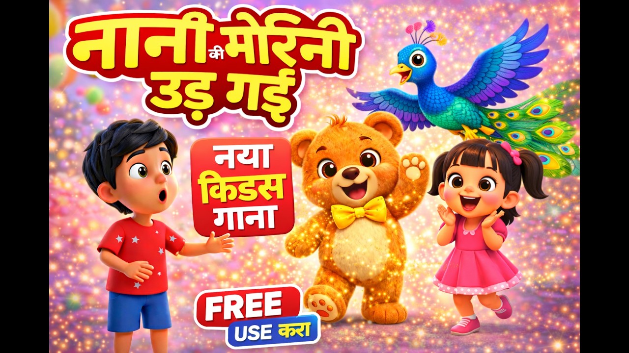 Nani Ki Morni Ud Gayi 🦚 | Giggle Teddy Kids Song | Aarav Anaya Fun Cartoon | Hindi Nursery Rhyme