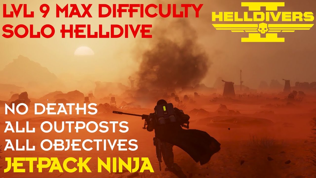 Helldivers 2 // Jetpack Stealth - Lvl 9 Automaton Solo Helldive - All Clear, No Deaths