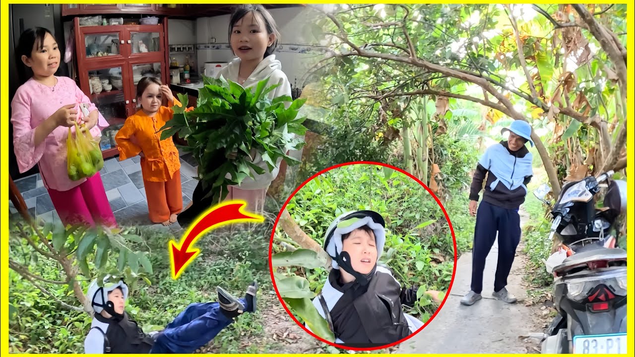 Đầu Bếp Tí Hon Đi Hái Ổi Bị Té Lộn Cổ và Mang Rau Lạ Về Cả Nhà Ăn Thử – Kết Quả Bất Ngờ!