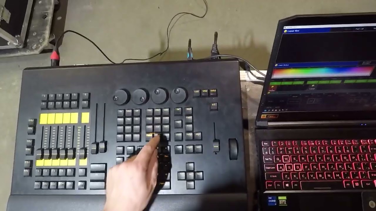 LS-Rainbow Laser projector controlling by DMX from GrandMA2