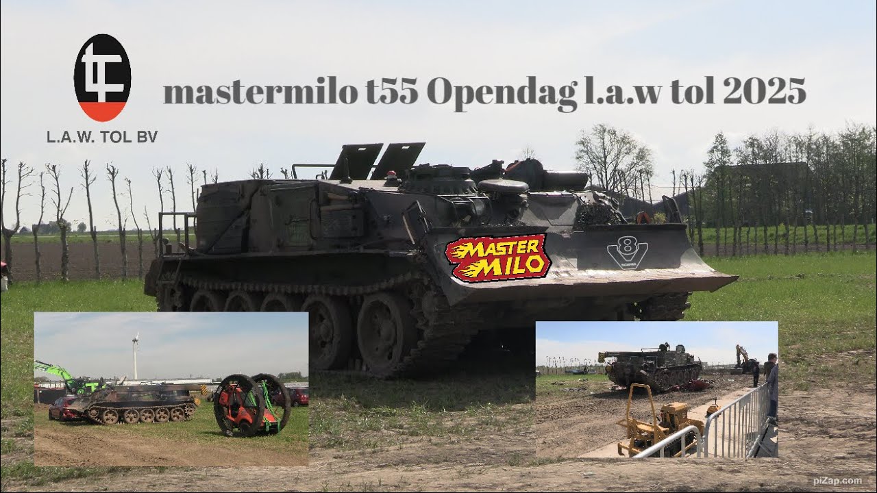 Opendag l.a.w tol sloop auto's plat rijden Vol gas met de T55! #mastermilo  #werkplaatsvlog  #4k