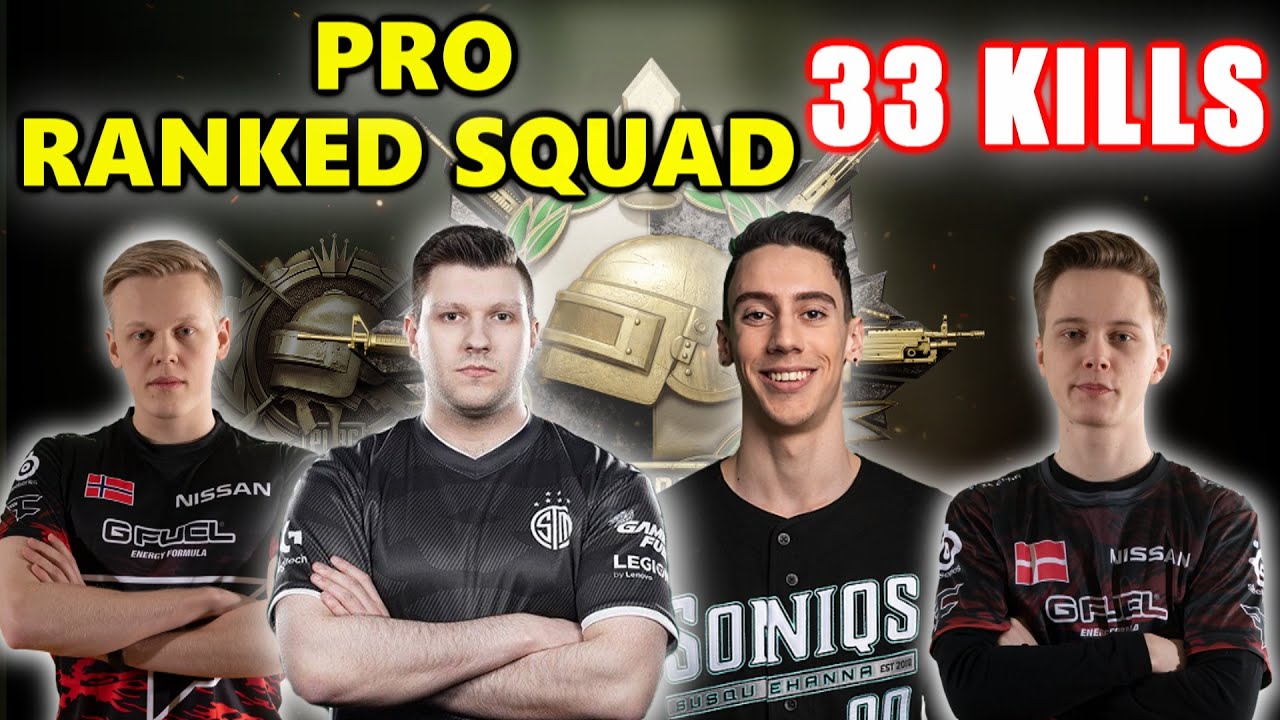 PUBG RANKED - TSM Fexx, TGLTN, FaZe Aitzy & Gustav - PRO RANKED SQUAD - 33 KILLS