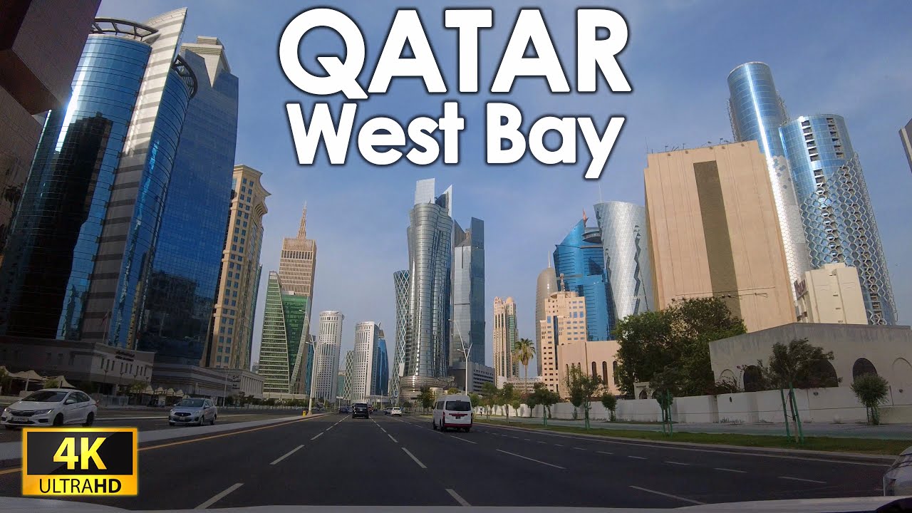 West Bay - Corniche | Drive in QATAR | 4K UHD 60fps #qatar #driving #4k