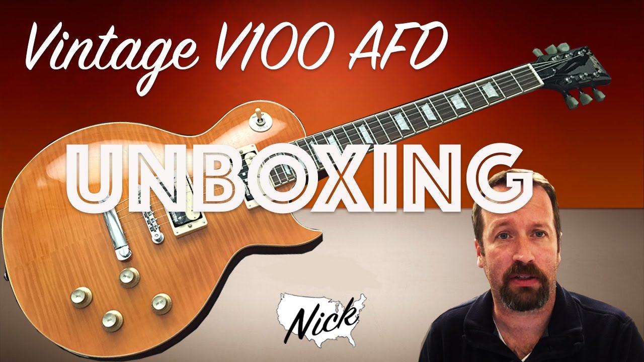 Vintage V100 AFD PA RA DI 53 Unboxing - Slash Paradise City Stylings! (not Gibson Les Paul)