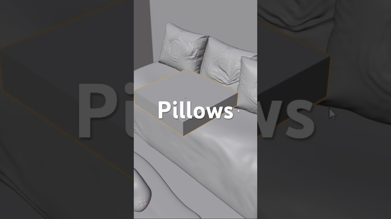 Skip sculpting 🛏️ use Cloud Simulation ☁️ fast, clean, realistic folds 🚀 #blendertips