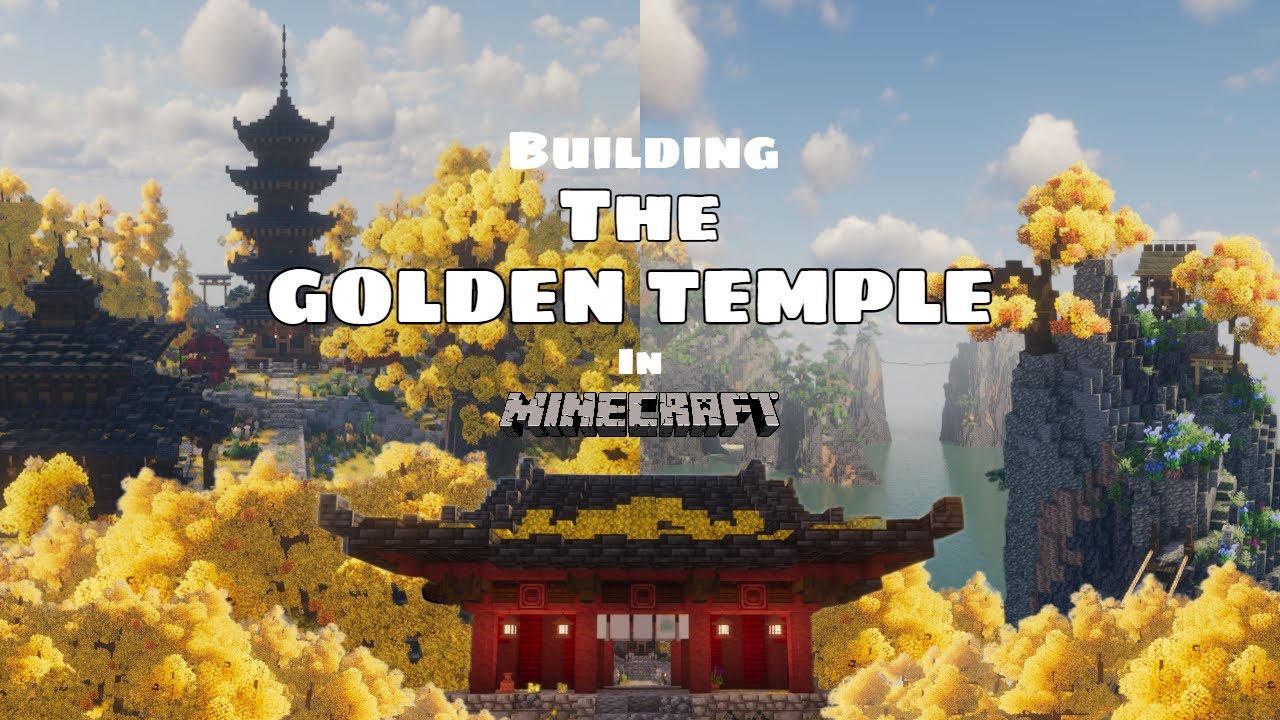 Building THE GOLDEN TEMPLE In my Japanese Minecraft World