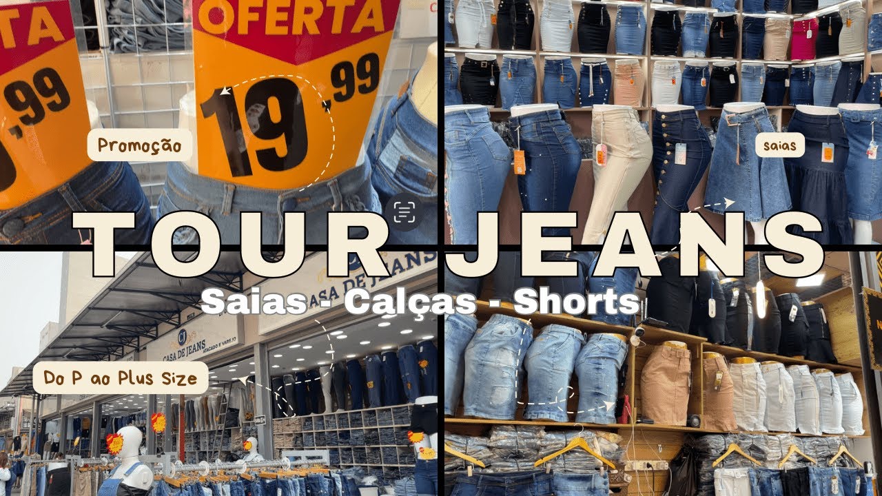 TOUR do JEANS no BRÁS Saias - Calças e Shorts - Contatos e Valores - Atacado e Varejo #brás #jeans