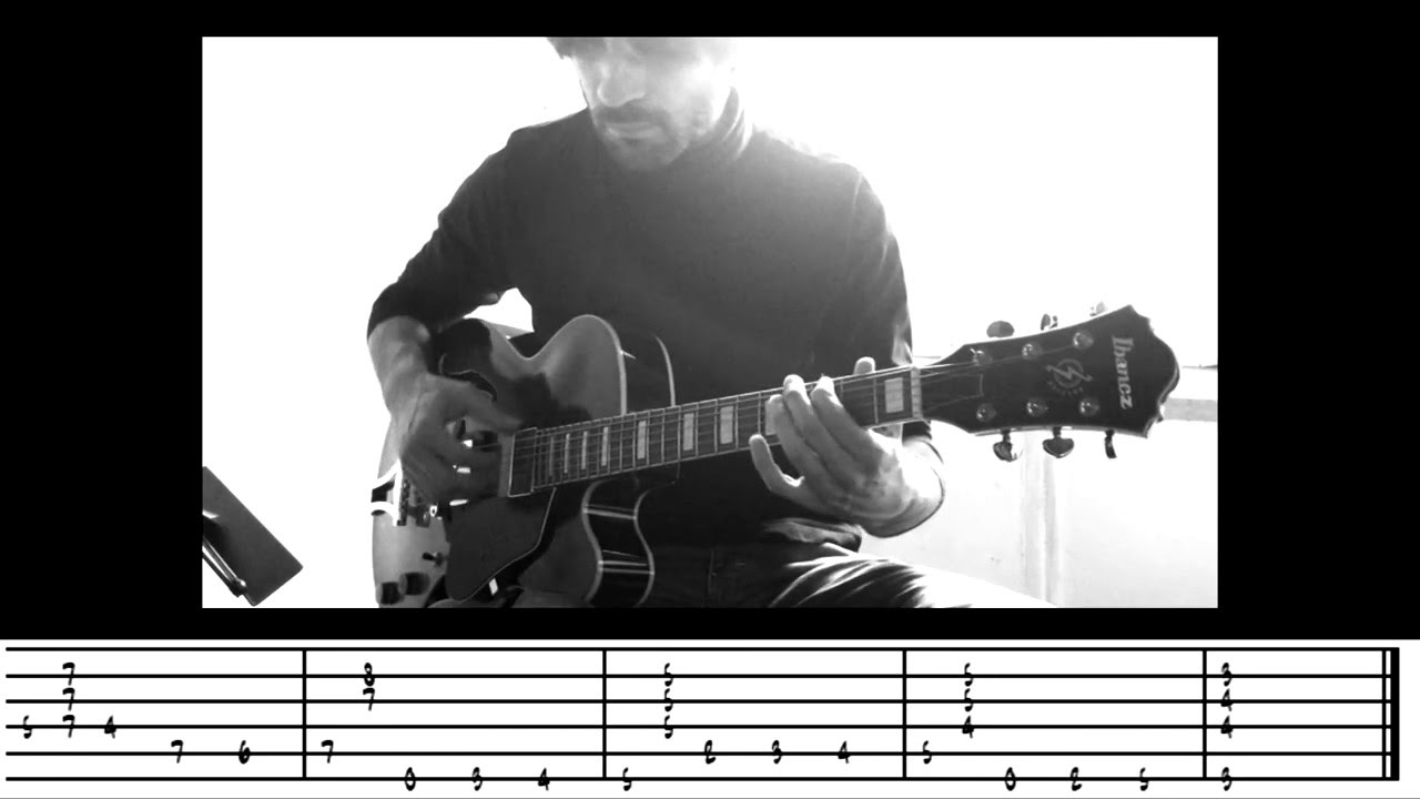 Lezione di Chitarra: Walking Bass su I-VI-II-V in G - con TAB