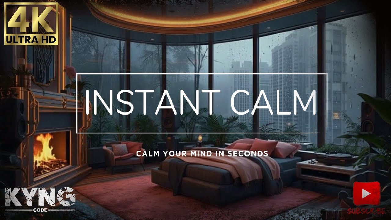 🔥LOfi Atmosphere Peaceful Ambience, Fireplace, Calming Thunderstorm, [HQ] LOfi