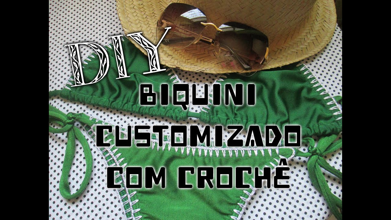 #DIY BIQUINII customizado com ponto de CROCHÊ #facavocemesmo